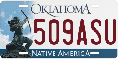 OK license plate 509ASU