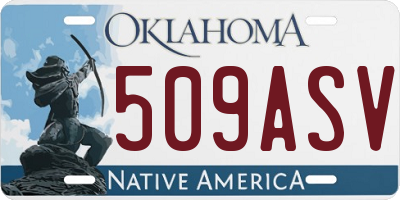 OK license plate 509ASV