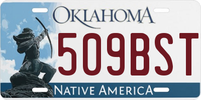 OK license plate 509BST