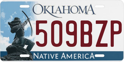 OK license plate 509BZP