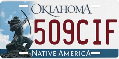OK license plate 509CIF
