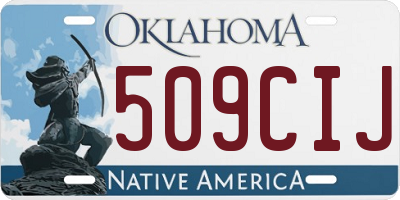 OK license plate 509CIJ