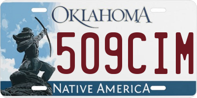 OK license plate 509CIM