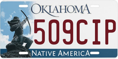 OK license plate 509CIP