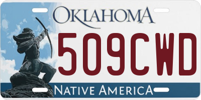 OK license plate 509CWD