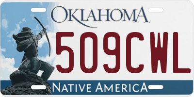 OK license plate 509CWL