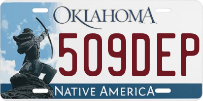 OK license plate 509DEP