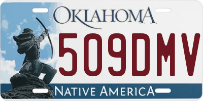 OK license plate 509DMV