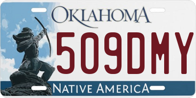 OK license plate 509DMY