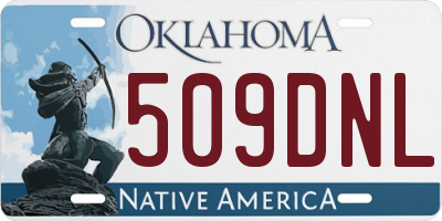 OK license plate 509DNL