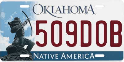 OK license plate 509DOB