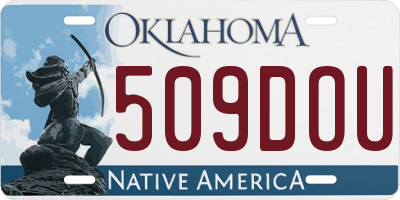 OK license plate 509DOU