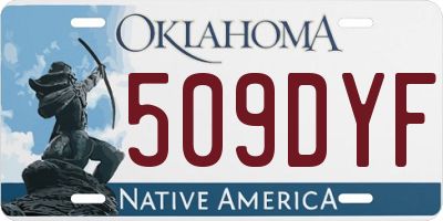 OK license plate 509DYF