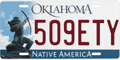 OK license plate 509ETY