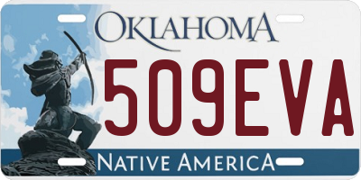OK license plate 509EVA