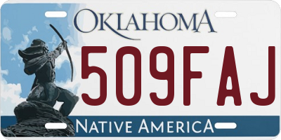OK license plate 509FAJ
