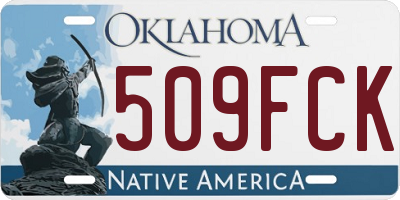 OK license plate 509FCK