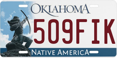 OK license plate 509FIK