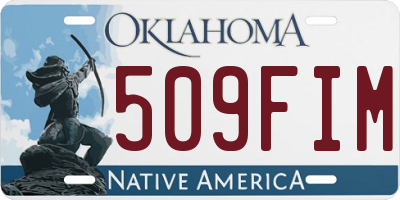 OK license plate 509FIM