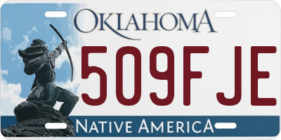 OK license plate 509FJE