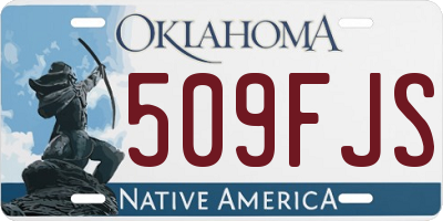 OK license plate 509FJS