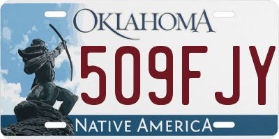OK license plate 509FJY
