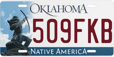 OK license plate 509FKB