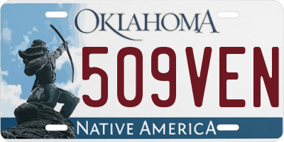 OK license plate 509VEN