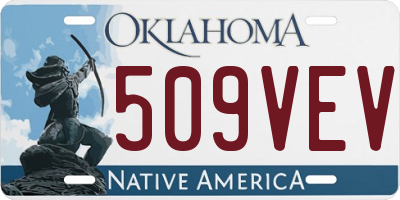 OK license plate 509VEV