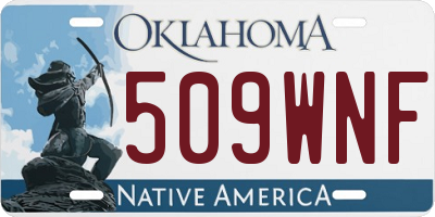 OK license plate 509WNF