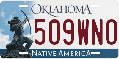 OK license plate 509WNO