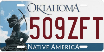 OK license plate 509ZFT