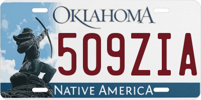 OK license plate 509ZIA
