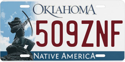 OK license plate 509ZNF