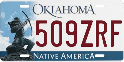 OK license plate 509ZRF