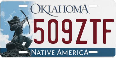 OK license plate 509ZTF