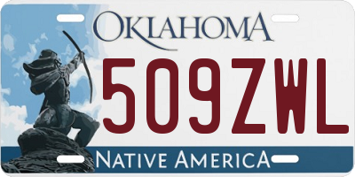 OK license plate 509ZWL