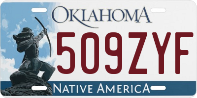 OK license plate 509ZYF