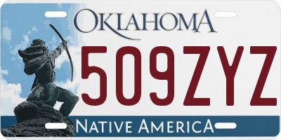 OK license plate 509ZYZ