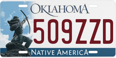 OK license plate 509ZZD