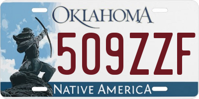 OK license plate 509ZZF