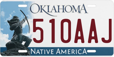 OK license plate 510AAJ