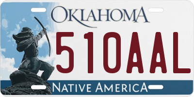 OK license plate 510AAL