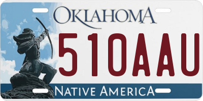 OK license plate 510AAU