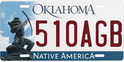 OK license plate 510AGB