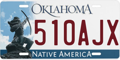 OK license plate 510AJX