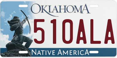 OK license plate 510ALA