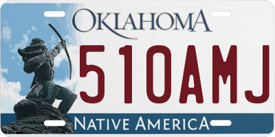 OK license plate 510AMJ