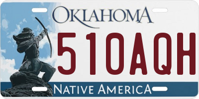 OK license plate 510AQH
