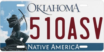 OK license plate 510ASV